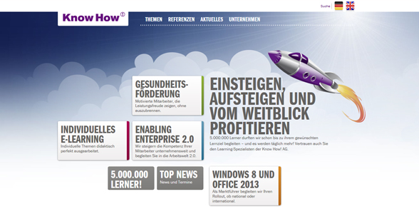 Die neue Website der Know How! AG ist online