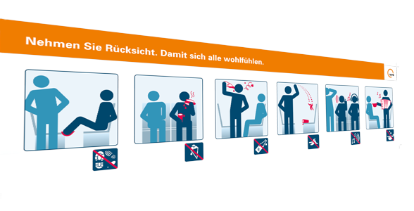Informationsplakat in Stuttgarter Bussen und Bahnen